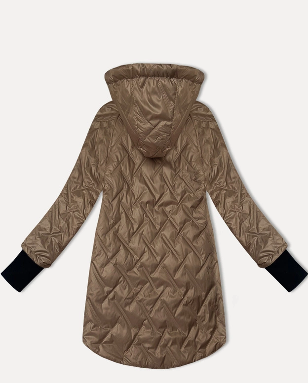 Lekka kurtka damska z odpinanym kapturem S'West camel (B8371-12)