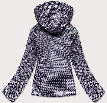 Pikowana kurtka dwustronna damska granatowa (b9775-3)