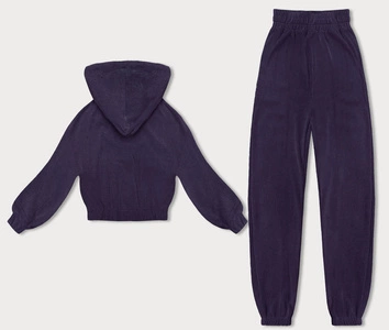 Komplet dresowy w prążki fioletowy (AMG-335A)