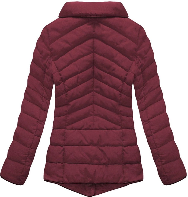 PIKOWANA KURTKA Z KOŁNIERZEM BORDOWA (R1058)