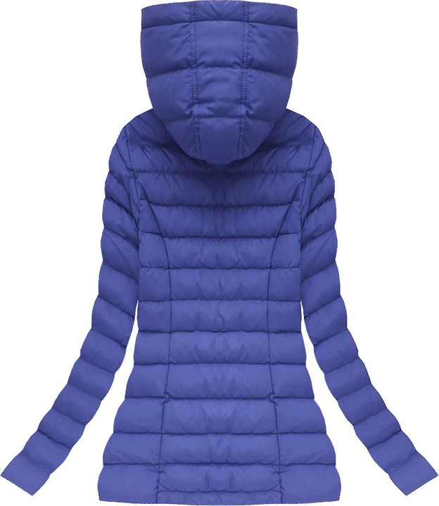 PIKOWANA KURTKA Z KAPTUREM NIEBIESKA (7168BIG)
