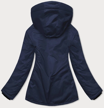 Zimowa kurtka damska kangurka granatowa (b2361)