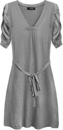 SWETERKOWA SUKIENKA SZARA (X1109X)