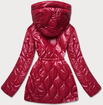 Kurtka damska z ozdobną podszewką czerwona (bh2182)