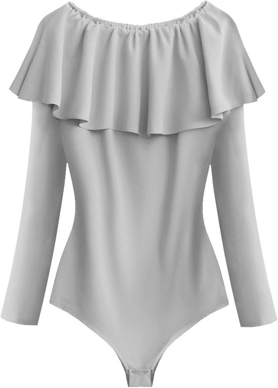 BODY Z DŁUGIM RĘKAWEM JASNOSZARE (539ART)