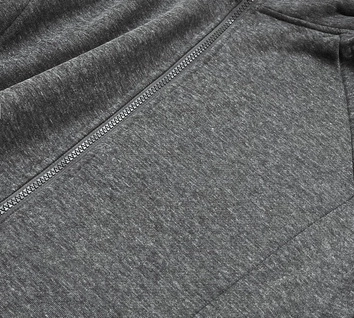 Rozpinana bluza damska ze stójką szara ciemna (26038)