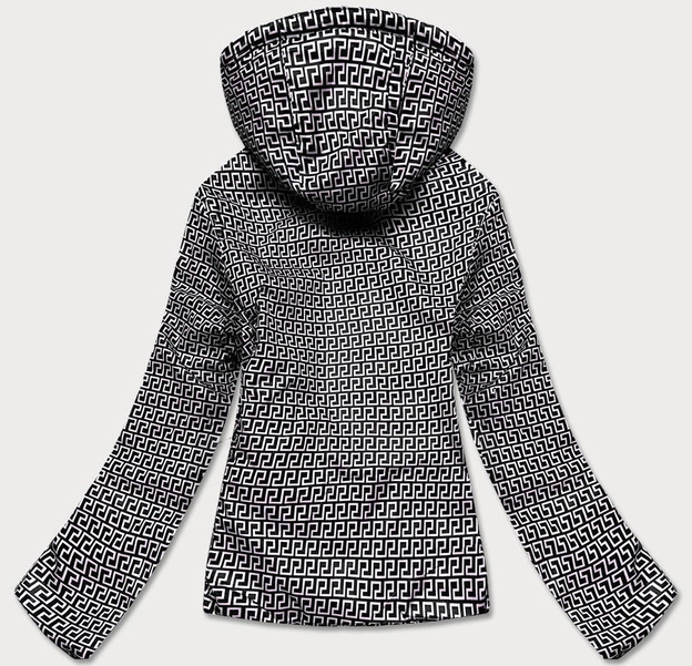 Pikowana kurtka dwustronna damska czarna (b9775-1)