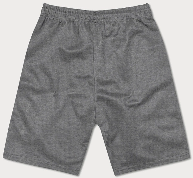 Spodenki męskie z kontrastowymi wstawkami szare (8K925-5)