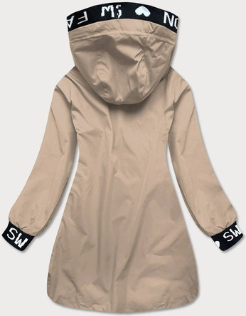 Prosta damska kurtka beżowa (b8018-12)