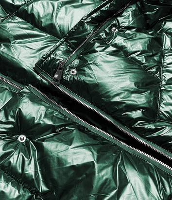 Kurtka zimowa damska trzy długości zielona (omdl-009)