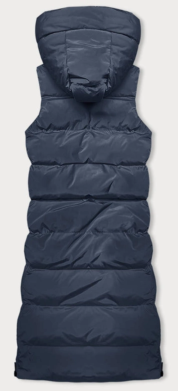 Gruba kamizelka damska granatowa (23-008)