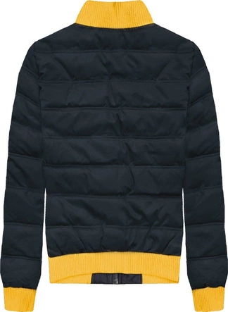 PIKOWANA KURTKA BOMBER GRANATOWA (069LJ)