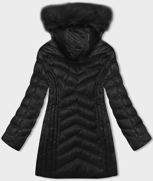 Pikowana przejściowa kurtka damska czarna (5M3162-392)