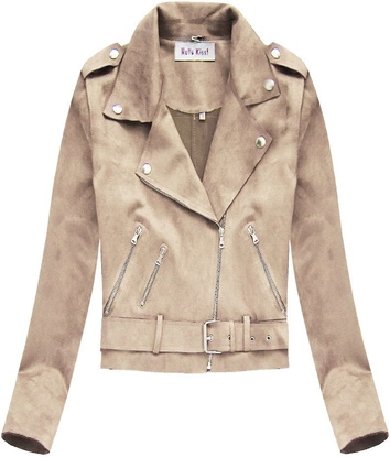 ZAMSZOWA RAMONESKA Z KLAMRĄ BEŻOWA (3Y125)