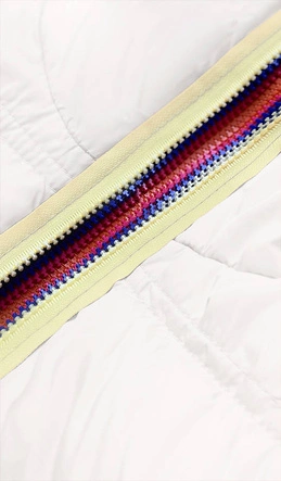 Zimowa damska kurtka puchowa ecru (1588-d)