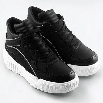 Damskie wyższe buty sportowe czarne (sg-139)