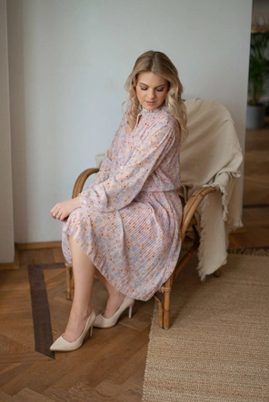 PLISOWANA SUKIENKA RÓŻOWA (561ART)