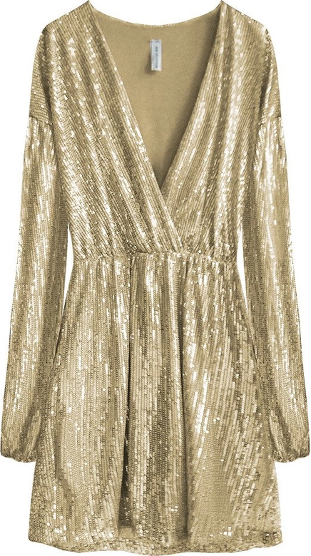 CEKINOWA SUKIENKA Z PASKIEM ZŁOTA (500ART)