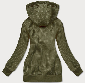Rozpinana bluza w kropki khaki (amg830)