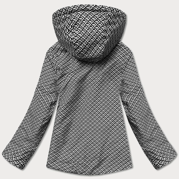 Krótka błyszcząca kurtka damska czarna (w586-1)