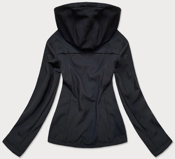 DAMSKA KURTKA TREKKINGOWA CZARNA/RÓŻ (KSW-6007)