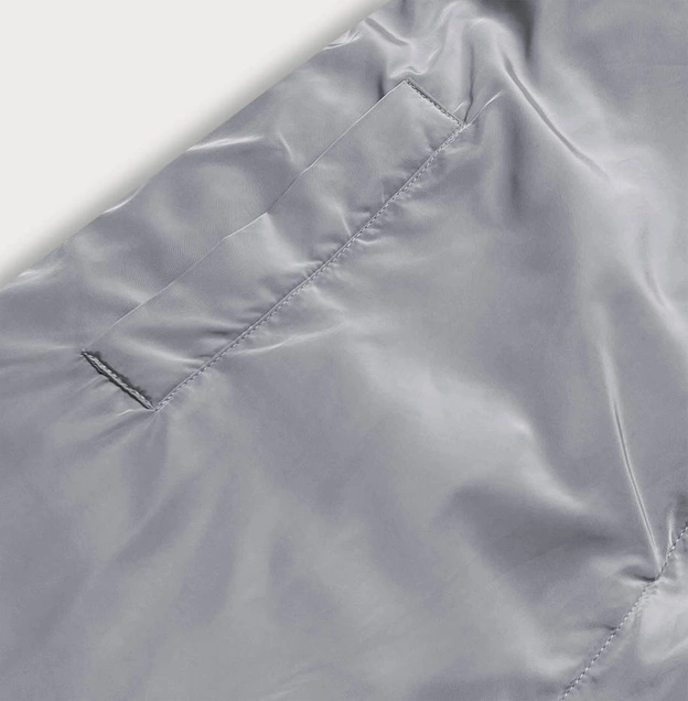 DŁUGA DWUSTRONNA KURTKA ZIMOWA ZIELONY/SZARY (L22-9852-33/61)