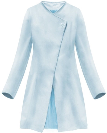 MINIMALISTYCZNY PŁASZCZ ASYMETRYCZNY BŁĘKITNY (176/1ART)