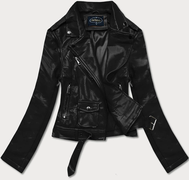 Ramoneska - kamizelka ekoskóra czarna (FL202050)