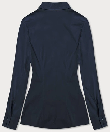 Bluzka z kontrastowymi wstawkami granatowa (AWD0205)