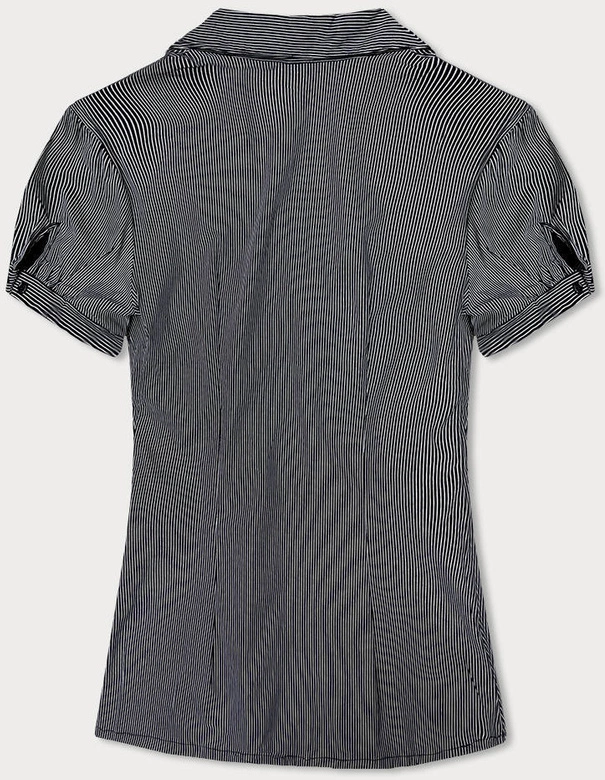 Bluzka z krótkim rękawem granatowa w paski (SST16222D)