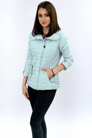 Kurtka z wysoką stójką szaromiętowa (dl016)