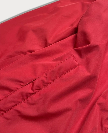 Pikowana kurtka dwustronna damska czarno-czerwona (mhm-w589)