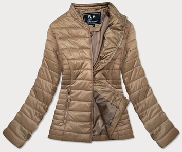 CIENKA KURTKA DAMSKA ZE STÓJKĄ BRĄZOWA  (BH-2006)