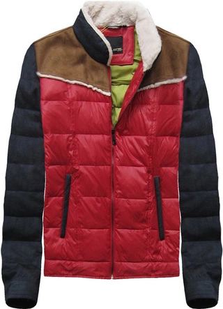 KURTKA Z PUCHEM NATURALNYM CZERWONA (6032)