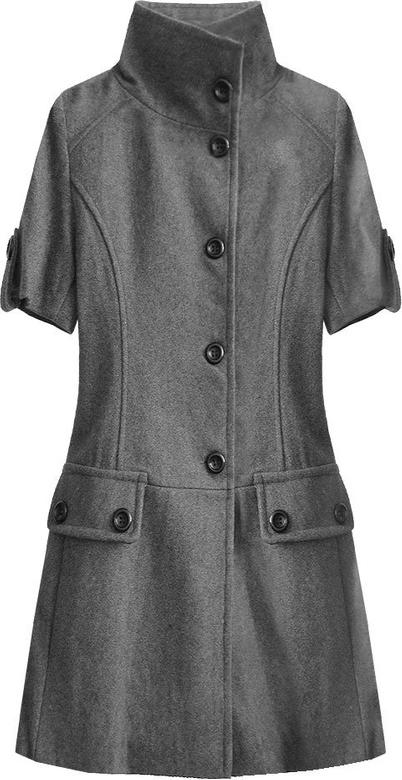 ROZKLOSZOWANY PŁASZCZYK CIEMNOSZARY (1091)