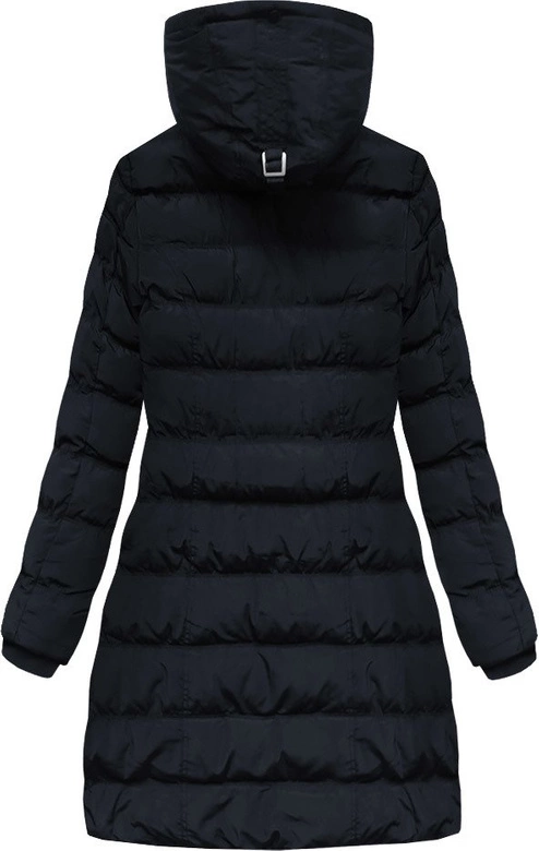 PIKOWANA KURTKA Z KAPTUREM GRANATOWA (A913)