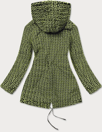 Parka damska 2w1 khaki/limonka (w702big)