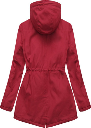 KURTKA TYPU PARKA CZERWONA (B2649)