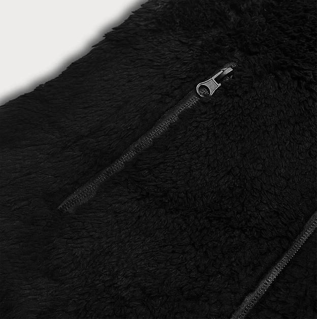 Pluszowa kamizelka damska czarna (hh005-1)