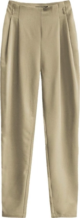 SPODNIE Z WYSOKIM STANEM BEŻOWE (6153)