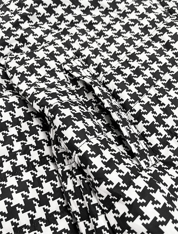 DWUSTRONNA KURTKA DAMSKA GRANATOWO-BIAŁA (XW503BIGX)