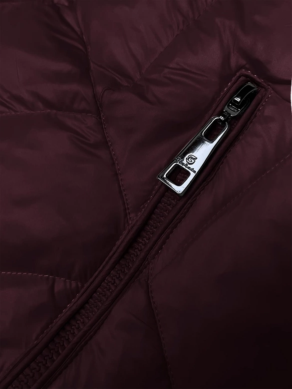 Przejściowa pikowana kurtka damska Glakate bordowa (LU-2201)