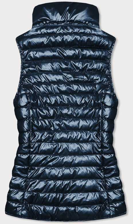 Metaliczna kamizelka damska granatowa (m20-6806-99)