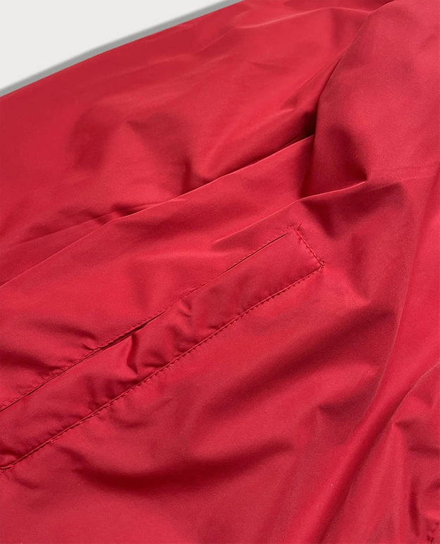 Pikowana kurtka dwustronna damska czarno-czerwona (mhm-w589big)