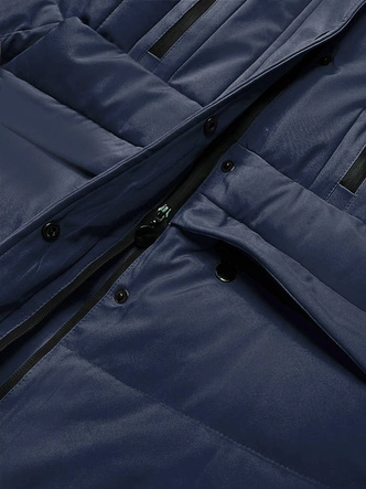 CIEPŁA ZIMOWA KURTKA DAMSKA GRANATOWA (H997-02)