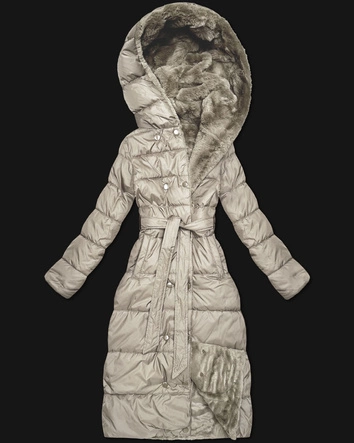 Zimowa kurtka dwustronna futerko Minority beżowa (P3-6020-62)