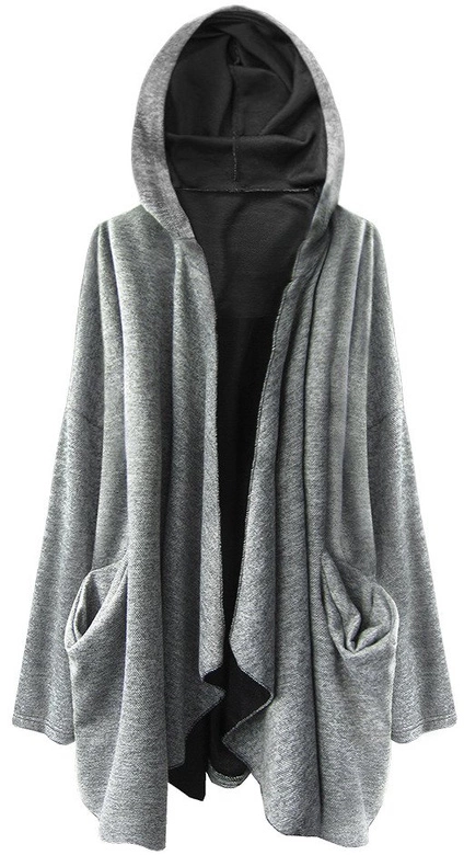 NARZUTKA Z KAPTUREM SZARA (254ART)