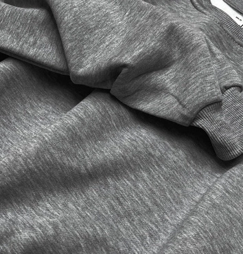 Damski dres z krótką bluzą ciemny szary (8c71-5)