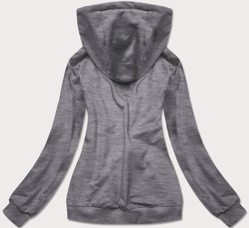 Cienka damska bluza kangurka ciemny szary  (W06-5)