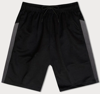 Krótkie spodenki męskie czarne (8K923-3)
